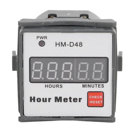 HURRISE Jauge horaire Compteur horaire Affichage numérique 0‑999.99h  Minuterie Compteur horaire AC 220V pour équipement moteur