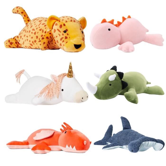 Peluche Dinosaure Vert Géante 75 Cm - Douce, Lestée, En Coton PP - Cadeau Pour Enfants Et Adultes