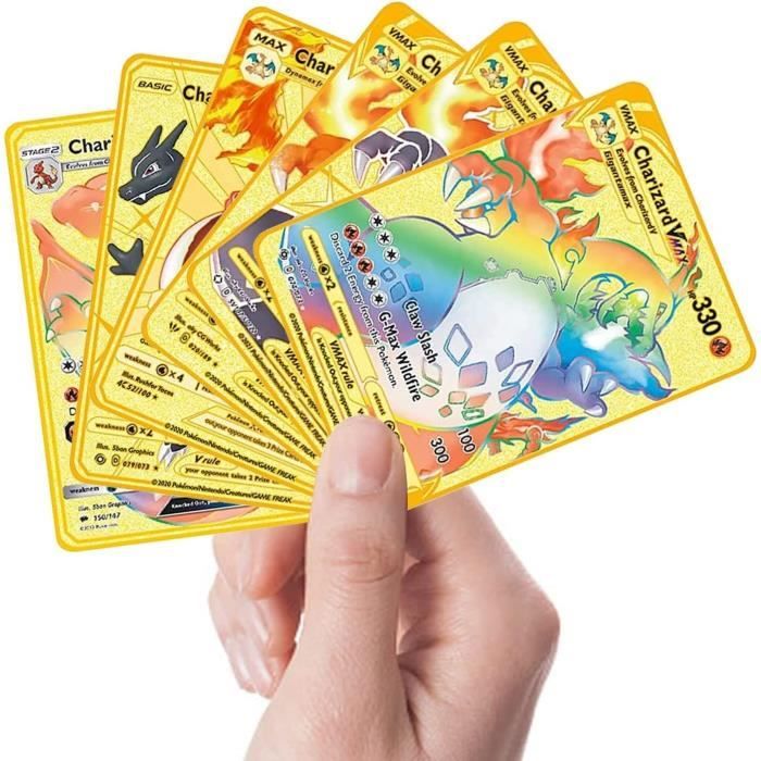 Generic carte Pokémon Pack; lot de 55 Cartes Pokémon en feuilles dorées à  prix pas cher