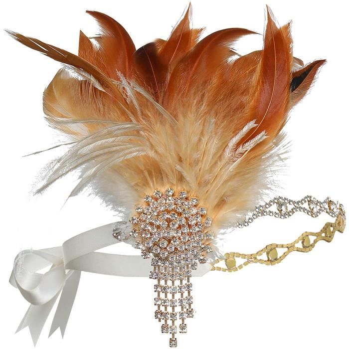 Bandeau à plumes et strass style années 20 Charleston pour femme -  Accessoire de déguisement - Cdiscount Au quotidien