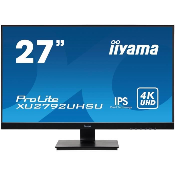 Ecran PC - IIYAMA - ProLite 27 Slim - 27 4K - Dalle IPS - 4 ms - 60 Hz -  HDMI / DVI-D / DisplayPort - Cdiscount Informatique