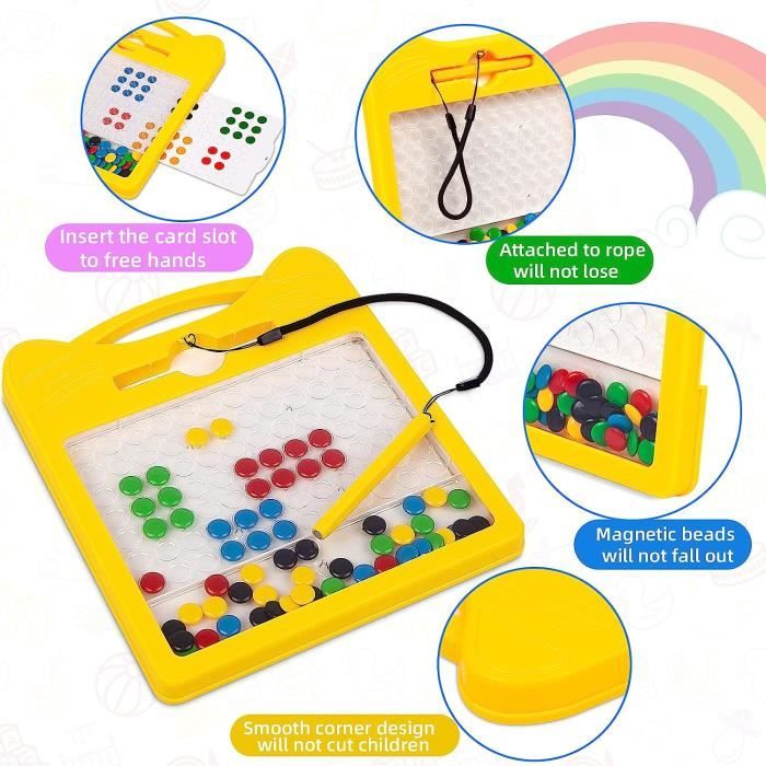 Jojofuny – Tableau Magnétique à Bille Pour Enfants – Apprendre Les Chiffres En S’amusant – Jouet éducatif 22x17 Cm