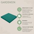 Coussin de canapé de jardin carré Gardenista - Vert - Résistant à l'eau - Intérieur et extérieur-2
