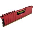 CORSAIR Mémoire PC LPX8GB - Vengeance DDR4DRAM (1x 8GB) - 2400MHz- PC4/19200 - Rouge (CMK8GX4M1A2400C16R)-2
