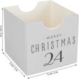 BRUBAKER Calendrier de L'Avent à Remplir - Black White Christmas - Calendrier de Noël à Remplir Soi-Même avec 24 Portes-2