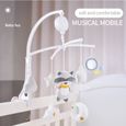 Mobile Musical Berceau De Bébé,Jouet De Porte-lit Pour Bébé Rotatif 360 ° ,Hochet de chevet Pour Nouveauné (Raton laveur-2