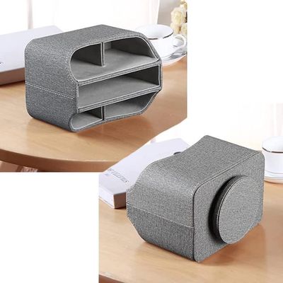 XNONE Support De Télécommande Rotatif à 360° En Cuir Synthétique Multifonctionnel, Pour IPad Mini/stylo/téléphone Portable/support De Table De Chevet Multimédia, Gris