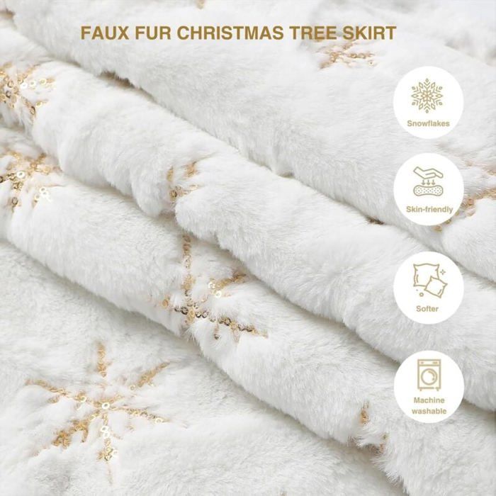 Artoid Mode Lot De 6 Serviettes En Tissu Flocons De Neige Et Arbres 45x45cm - Décoration Cuisine, Dîner Et Fêtes, Réutilisables