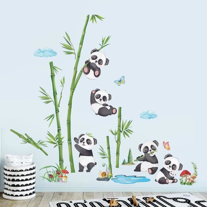 Autocollant adhésif mural Ours Panda pour enfants