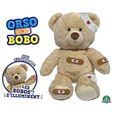 Orso Bobo, Ours en peluche avec fonctions électroniques, A soigner avec des pansements et des bandes, Parle en français, dès 3 ans-3