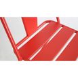 Chaise de jardin bistrot - Oviala - Rouge - 44 x 49 x 83,5 cm - Acier-3