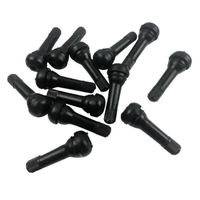 uxcell Lot de 10 tiges de valve de pneu sans chambre à air TR412 en caoutchouc noir pour voiture ATV