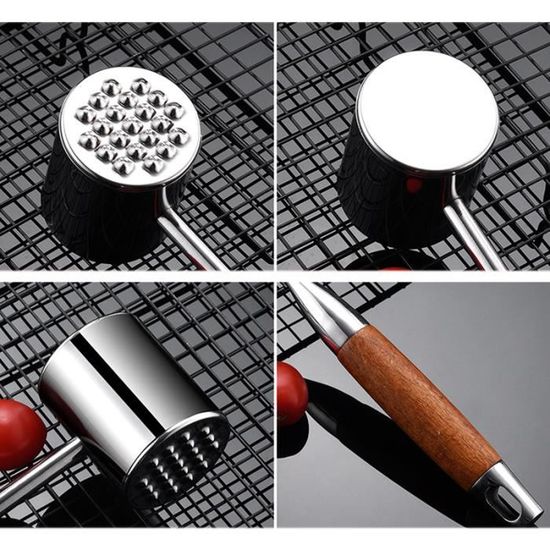 Attendrisseur De Viande Double Face Viande En Vrac Steak Boeuf Poulet Porc Broyage Ail Coquille