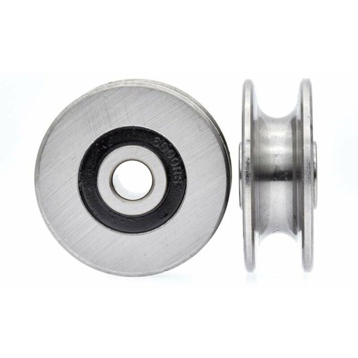 Poulie Roue 140mm V Gorge, Acier, Double Roulement à Billes - Neuf, Lourd, Fabriqué En Italie