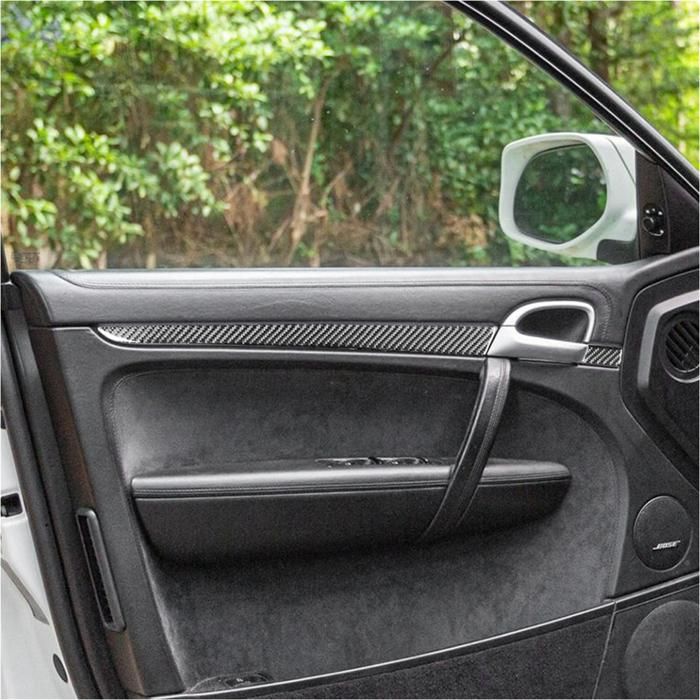 Autocollant Fibre De Carbone Pour Porsche Cayenne 2003-2010 – Bouton De Réglage De Phare – Déco Intérieur – Noir