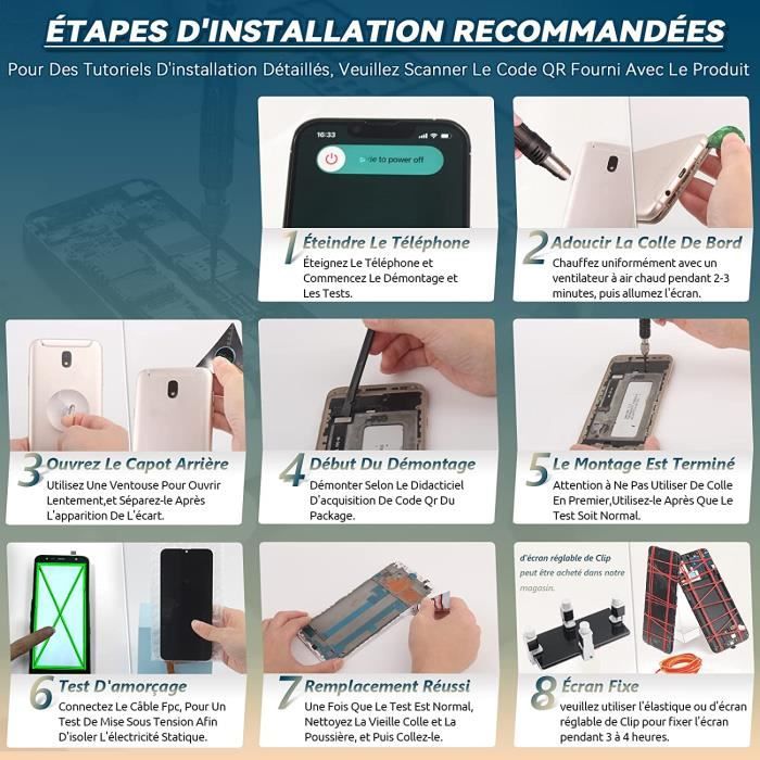 Original Ecran LCD & Vitre tactile Noir Assemblés Sur Châssis Pour Oppo A74 5G