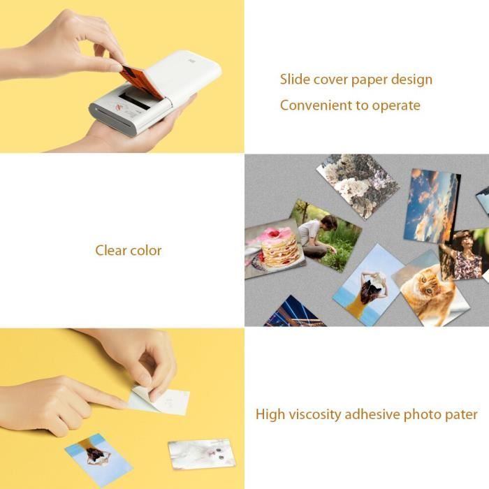 Xiaomi - Mini Imprimante Photo Portable 300Dpi Pour Smartphone