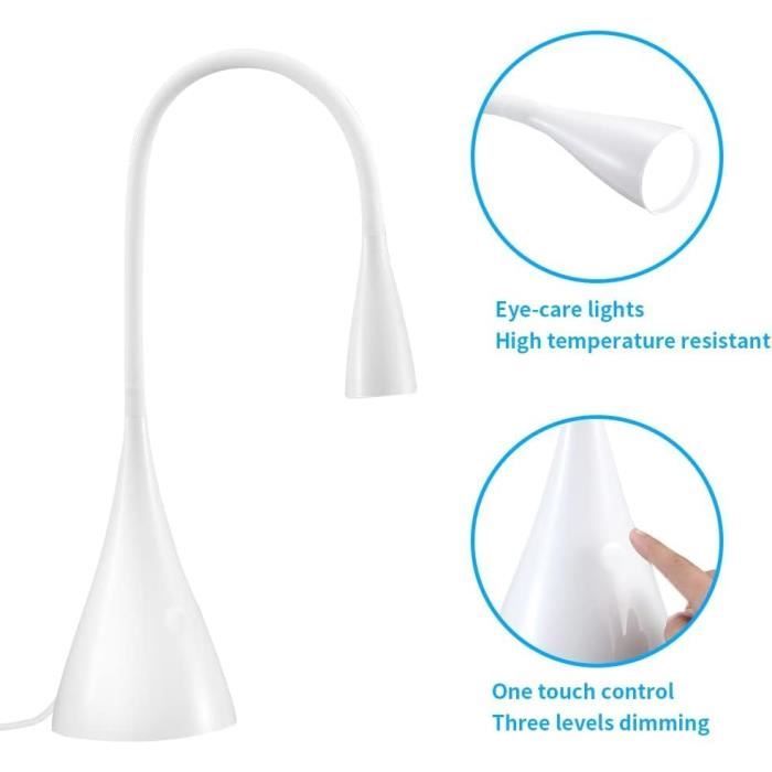 Lampe De Bureau Enfants 20 LED RGB - Lampe Lecture Intensité Variable Avec Support Téléphone