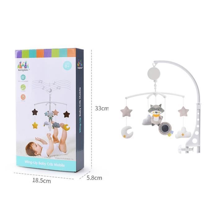 Mobile Musical Pour Bébé 0-12 Mois - Jouet éducatif Avec Télécommande - Neuf