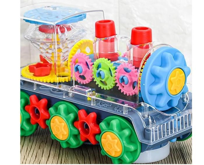 Jouet De Traction Lumineux Et Musical Gofimyee - Train à Engrenages Transparent Pour Bébé - Encourage à Ramper