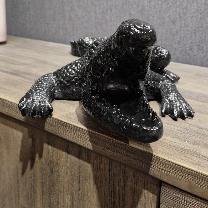 Statue en résine crocodile blanc et doré - 42 cm - Achat & prix | fnac