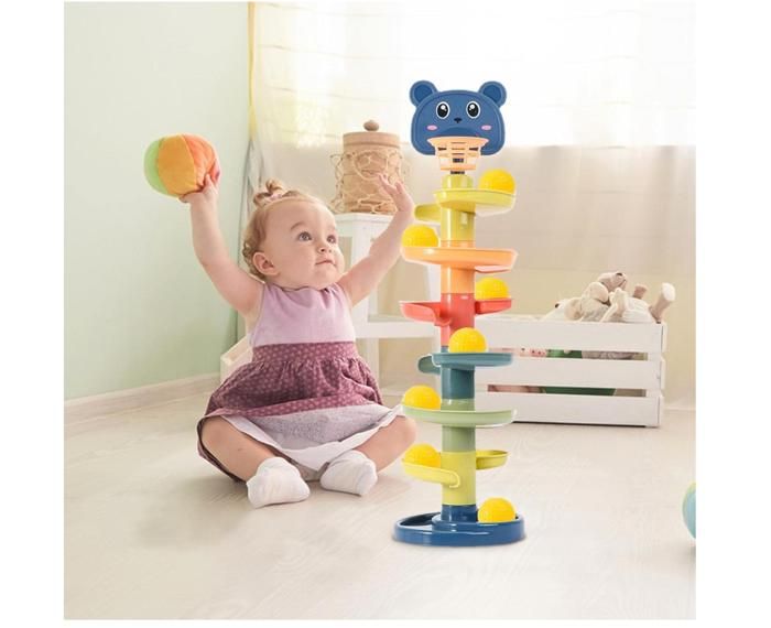 Tour à Billes Chute Et Roulement - Jouet Éducatif Enfant, Tour En Spirale 3-7 Niveaux