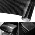 Film d'autocollant de voiture 6D étanche en fibre de carbone noir 3M x 0,3M voiture, ordinateur, coque de téléphone-0