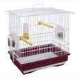 Petite cage oiseaux - 2 mangeoires, 2 perchoirs, 1 abreuvoir - FERPLAST-0