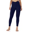 Leggings de yoga extensibles pour femmes de la mode Fitness Running Gym Sports Pantalons actifs Marine-0