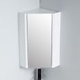 Meuble Miroir d'Angle de salle de bain - Blanc - 31x31 cm - City-0