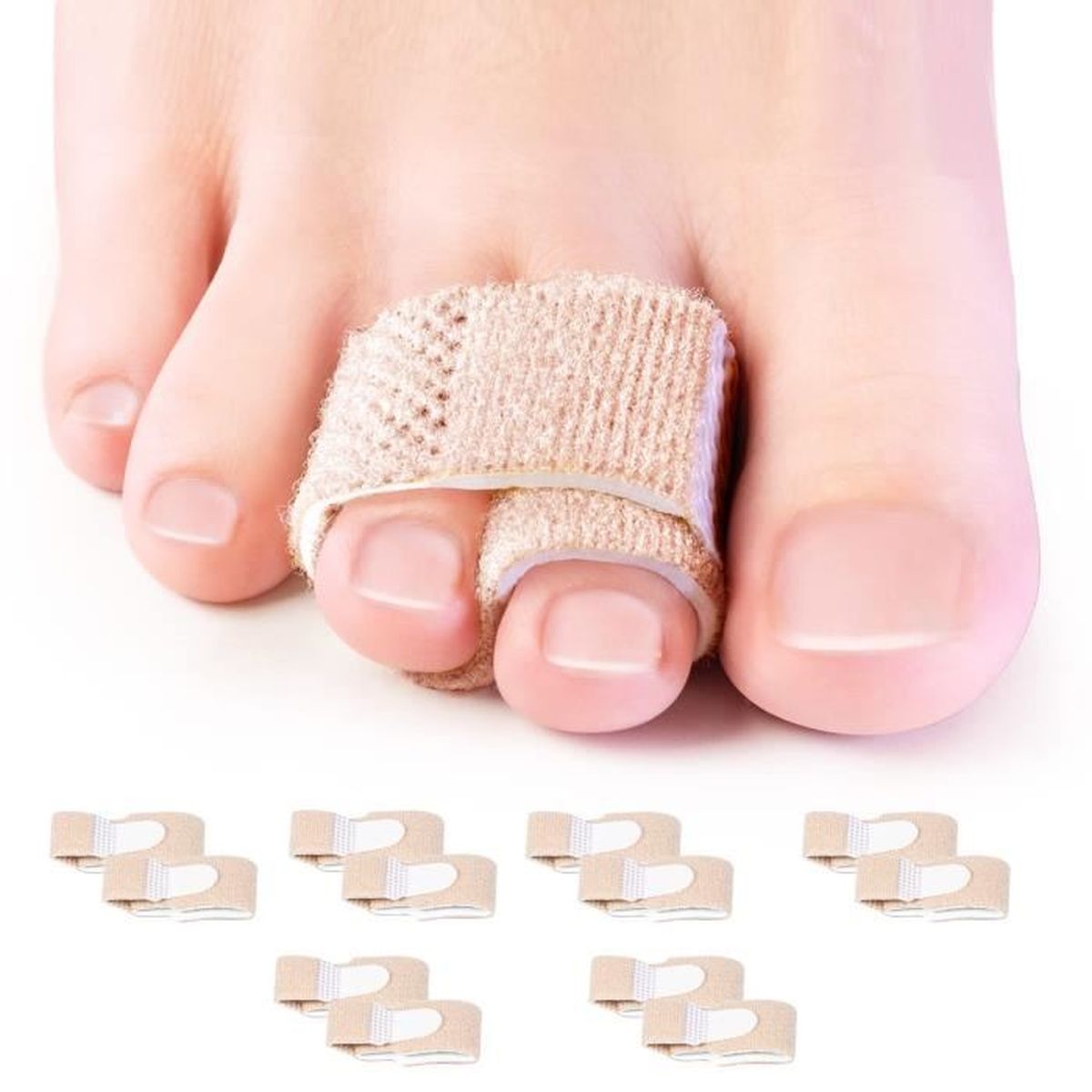 12 bandages pour orteils, redresseur d