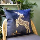 MELISSA & DOUG Housse de coussin de Noël lumineux/clignotant (piles incluses) en peluche courte. 45*45 Parfaite decoration pour noël 2021