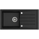 CAPITAL SPORTS Évier granit noir Kümbad SAUL 1 bac 1 égouttoir Cuisissimo