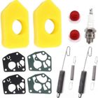 HAOPYOU 2 Set Filtre à air avec Membrane de carburateur Ressortsd pour Briggs Stratton Quattro 450 500 550 Series 698369 Classic Sprint