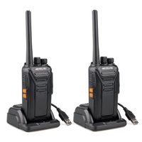 Retevis RT27 Talkie-Walkie Monitor Talkies walkies Rechargeables PMR446 16 Canaux CTCSS/DCS 1100mAh VOX (Noir, 1 Paire)