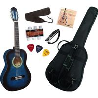 GUITARE Pack Guitare Classique 1-2 Pour Gaucher (6-9ans) Avec 6 Accessoires (bleu)37