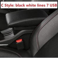 C ligne blanche noire - Accoudoir central avec interface USB, pour Renault Clio 4 Captur