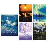 Jeu de cartes d'inspiration 'Unicorns' bleu (oracles) - 17x12.5x2.5 cm [A1269]