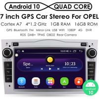 Android 10.0 Autoradio stéréo pour Opel Vauxhall Lecteur DVD Radio 7" IPS HD Écran Tactile GPS Navigation avec Bluetooth WiFi
