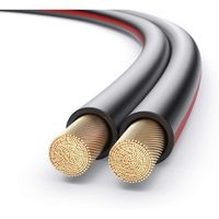 PureLink SP062-030 Cable d'enceinte 2x2,5 mm² (99,9% de cuivre OFC, fil toronne de 0,20 mm) Cable d'enceinte Hi-Fi, 30 m, noi