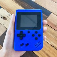 SHOP-STORY - GAME BOX BLUE : Console de Jeux Portable avec 400 Jeux Retro Vintage Batterie Rechargeable Connection TV Couleur Bleu