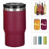 VGEBY Porte-bouteille isotherme 14 oz peut bouteille isotherme support 304 acier inoxydable isolé peut table cuisine Rose rouge
