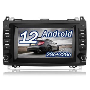 AUTORADIO Junsun Autoradio Android 12 pour Mercedes Benz Vito Viano/Sprinter W639 W245/Class B/Clase A W169 avec 7'' pouces Écran LCD GPS