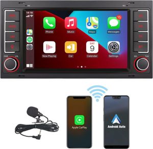 AUTORADIO Radio VW Touareg avec Wireless Carplay & Android Auto pour Volkswagen Touareg Transporter T5 Mirror Link Bluetooth mit 7.[G700]
