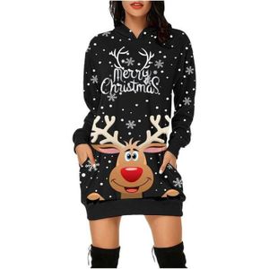 Robe De Noël Et Jour De L'An Taille XL - Blanc Et Bleue, Style évasé Manches Longues, Occasion