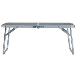 TABLE DE CAMPING Table pliable de camping Gris Aluminium 60x40 cm D