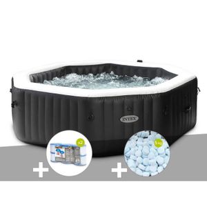 SPA COMPLET - KIT SPA Spa gonflable Intex PureSpa Carbone octogonal Bull