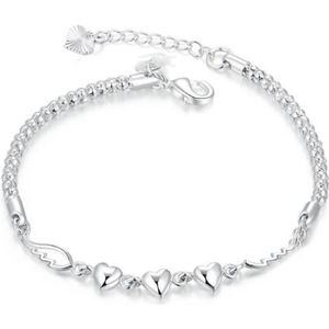 BRACELET - GOURMETTE Bracelet de mode Femmes Chaîne en argent Bracelets Bracelets pour Fille Femelle Charm Design Bijoux