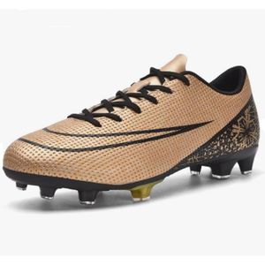 CHAUSSURES DE FOOTBALL Chaussures de Football Homme Professionnel Crampons Adolescents Antidrapants, Or