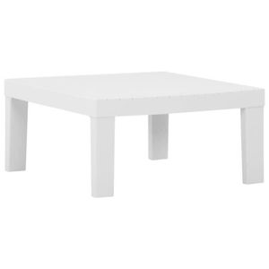 Ensemble table et chaise de jardin ABB Salon de jardin 6 pcs avec coussins Plastique Blanc - Qqmora - BSD61083